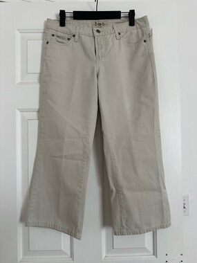 lei Wide Leg Jeans in Light Beige